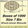1 Bag of 1000, Size 7 Bix Wood Biscuit Joiners
