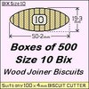 1 Bag of 500, Size 10 Bix Wood Biscuit Joiners