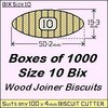 1 Box of 1000, Size 10 Bix Wood Biscuit Joiners