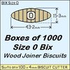 1 Bag of 1000, Size 0 Bix Wood Biscuit Joiners