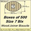 1 Bag of 500, Size 7 Bix Wood Biscuit Joiners