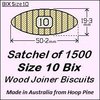1 Satchel of 1500 Size 10 Bix Wood Biscuit Joiners