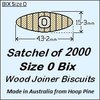 1 Satchel of 2000, Size 0 Bix Wood Biscuit Joiners