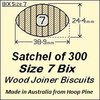 1 Satchel of 300, Size 7 Bix Wood Biscuit Joiners