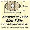 1 Satchel of 1500, Size 7 Bix Wood Biscuit Joiners