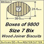 1 Box of 9800 Size 7 Bix Wood Biscuit Joiners