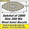 1 Satchel of 1800 Size 20D Densest Hoop Pine