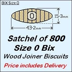 1 Satchel of 800, Size 0 Bix. Price includes Delivery