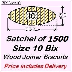 1 Satchel of 1500 Size 10 Bix. Price includes Delivery