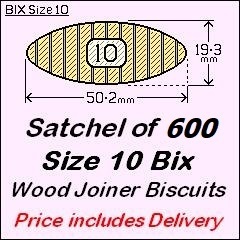 1 Satchel of 600, Size 10 Bix - Price includes Delivery and GST