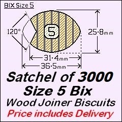 1 Satchel of 3000, Size 5 Bix. Price includes Delivery