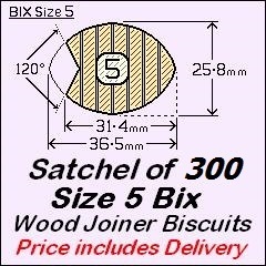 1 Satchel of 300, Size 5 Bix. Price includes Delivery and GST