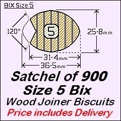 1 Satchel of 900, Size 5 Bix. Price includes Delivery and GST