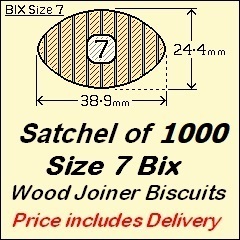 1 Satchel of 1000 Size 7 Bix. Price includes Delivery and GST