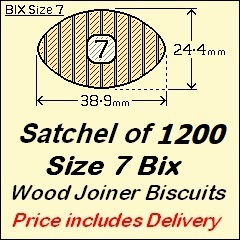 1 Satchel of 1200 Size 7 Bix. Price includes Delivery and GST