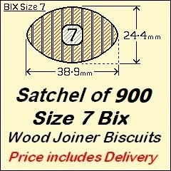 1 Satchel of 900, Size 7 Bix. Price includes Delivery and GST