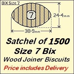 1 Satchel of 1500 Size 7 Bix. Price includes Delivery and GST