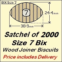 1 Satchel of 2000 Size 7 Bix. Price includes Delivery and GST