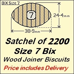 1 Satchel of 2200 Size 7 Bix. Price includes Delivery and GST