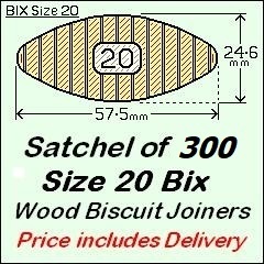 1 Satchel of 300 Size 20 Bix - Price includes Delivery and GST