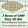 3 Boxes of 1000 Size 20 Bix - Price includes Delivery and GST