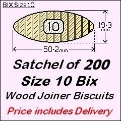 1 Satchel of 200 Size 10 Bix. Price includes Delivery and GST